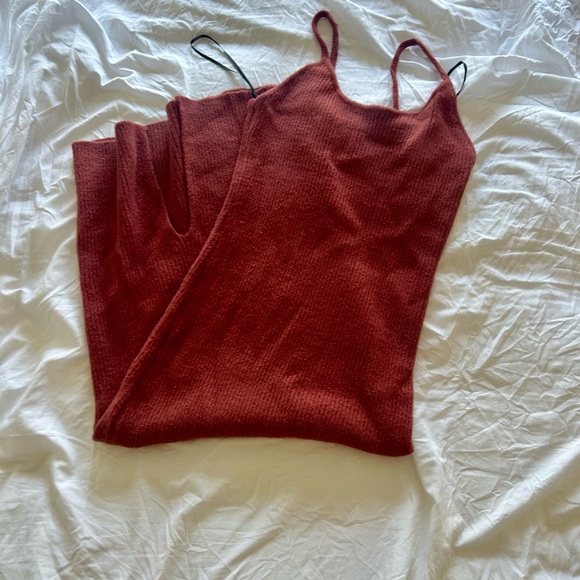 Forever 21 Terracotta Burnt Orange Midi Dress - Picture 5 of 7